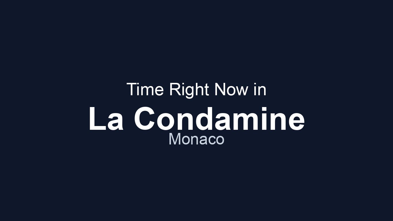 Time in La Condamine, Monaco | TimeRight.now