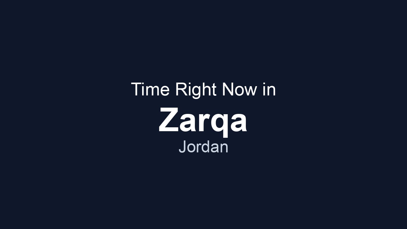 Time in Zarqa, Jordan | TimeRight.now